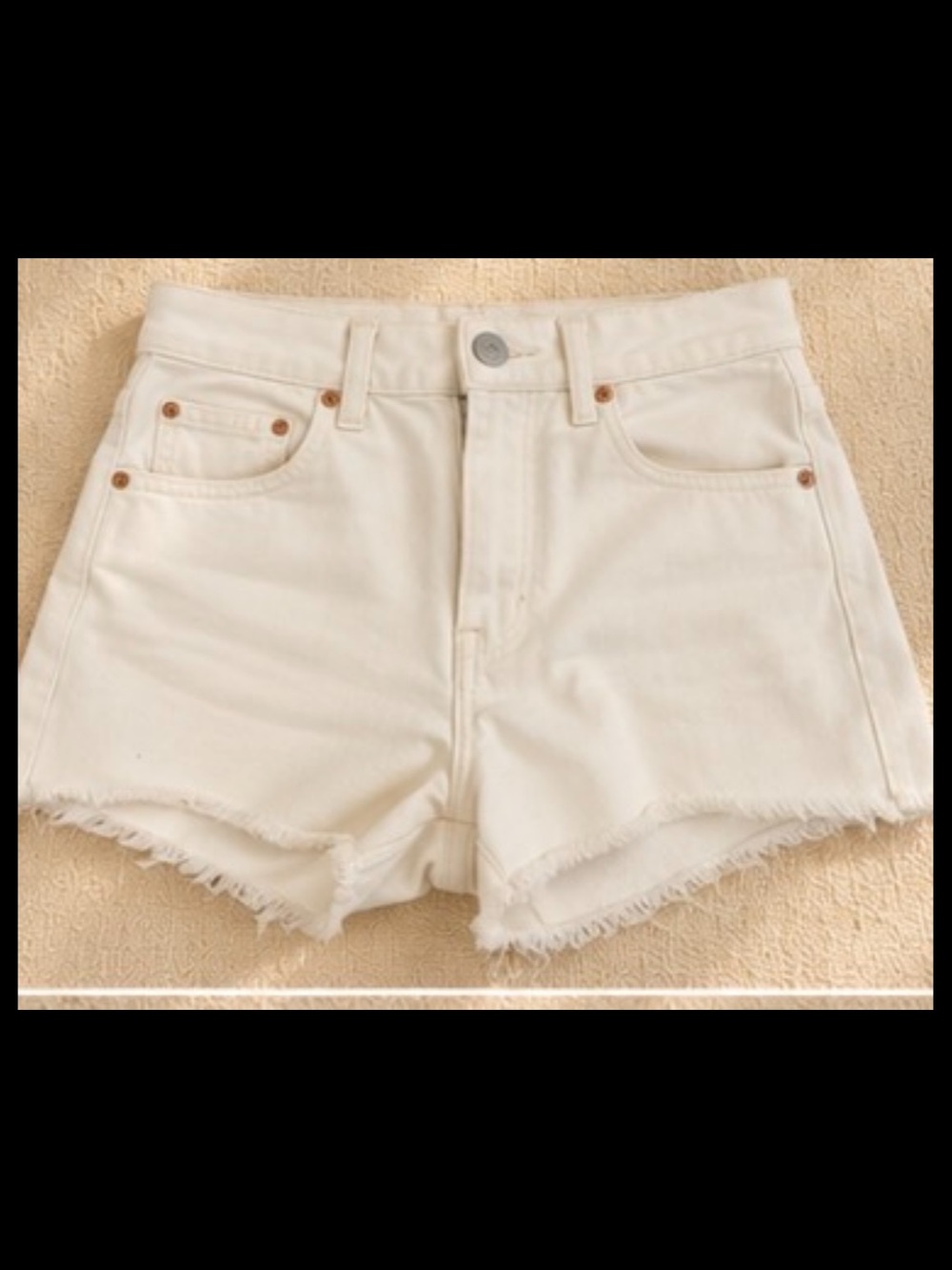 white jean shorts